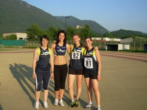 bampi-fede Federica Bampi (seconda da destra) assieme alle altre staffettiste della 4x100m